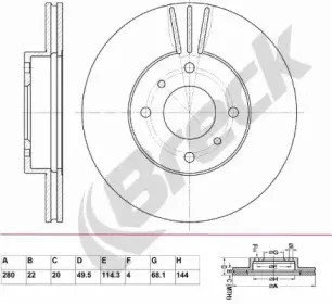 Тормозной диск BRECK купить